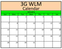 Monthly calendar